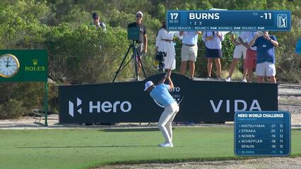 Sam Burns hits 172-yard tee shot to 7 feet, sets up birdie on No. 17