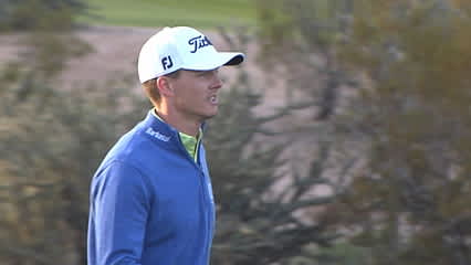 Blayne Barber birdies No. 1 at Waste Management