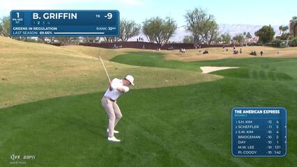 Ben Griffin hits 128-yard approach to 15 feet, sets up birdie on No. 1 at The American Express