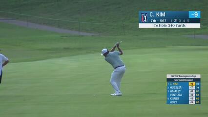 Chan Kim throws a dart to set up birdie at ISCO Championship