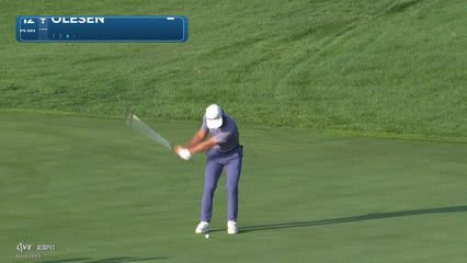 Thorbjørn Olesen sinks 12-foot birdie putt on No. 12 at 3M Open