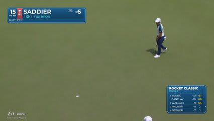 Adrien Saddier sinks 17-foot birdie putt on No. 15 at Rocket Classic
