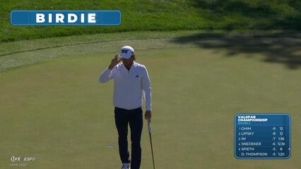 Marco Penge sinks 5-foot birdie putt on No. 1 at Valspar