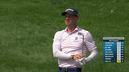 Jared Wolfe chips in birdie at Barbasol