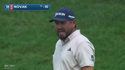 Andrew Novak's 151-yard approach sets up birdie on No. 18 at Travelers
