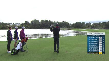 Tiger Woods uses nice approach to set up eagle at PNC Championship