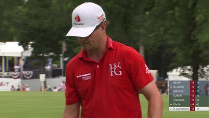 Zach Johnson drains 35-foot birdie putt on No. 18 at John Deere
