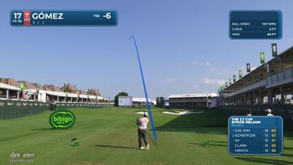 Fabián Gómez hits tee shot to 8 feet, sets up birdie on No. 17 at THE CJ CUP
