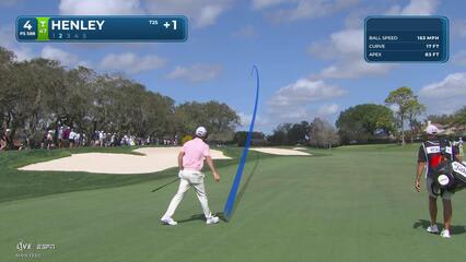 Russell Henley holes out from 16 feet for birdie on No. 4 at Arnold Palmer