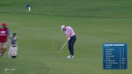 Brian Campbell's 143-yard approach sets up birdie on No. 9 at Travelers