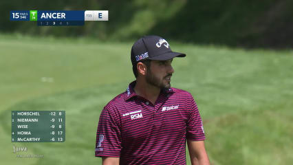 Abraham Ancer chips close and birdies at the Memorial