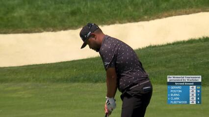 J.J. Spaun's 106-yard approach sets up birdie on No. 7 at the Memorial