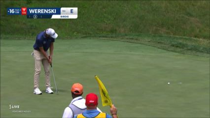 Richy Werenski drains a 12-foot birdie putt at John Deere