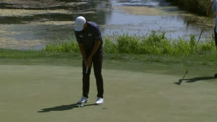 Brandon Harkins makes birdie on No. 15 at Pinnacle Bank Championship