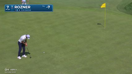 Antoine Rozner sinks a 33-foot birdie putt at RBC Canadian
