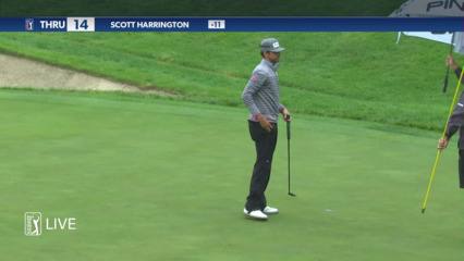 Scott Harrington rolls in short birdie putt at John Deere