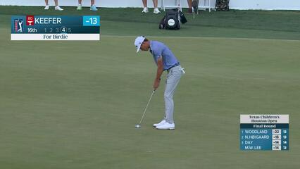 John Keefer hits 91-yard approach to 15 feet, sets up birdie on No. 16 at Texas Children's