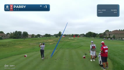 John Parry hits tee shot to 6 feet, sets up birdie on No. 8 at 3M Open