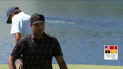 Sebastián Muñoz makes birdie on No. 11 at Presidents Cup