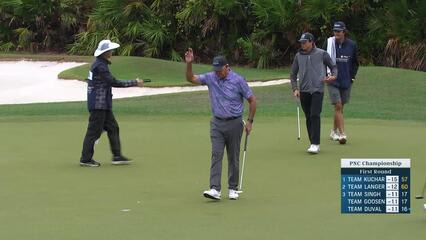 Tom Lehman makes putt for birdie at PNC Championship
