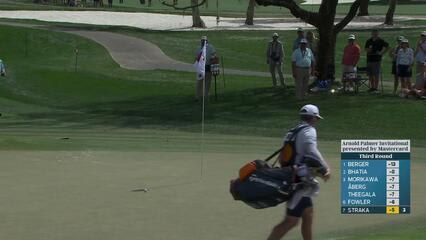 Sepp Straka sinks 39-foot birdie putt on No. 4 at Arnold Palmer