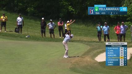 Sudarshan Yellamaraju gets up-and-down from 103 yards for birdie on No. 15 at RBC Canadian