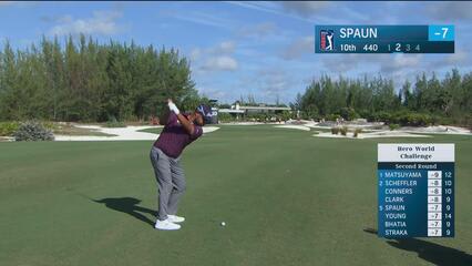 J.J. Spaun hits 140-yard approach to 5 feet, sets up birdie on No. 10