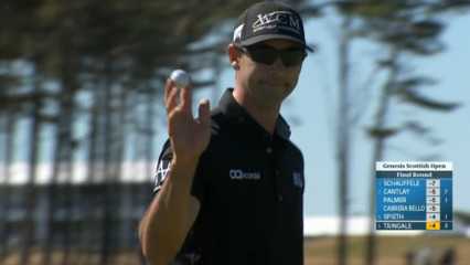 Cameron Tringale makes short birdie putt on No. 3 at Genesis Scottish Open