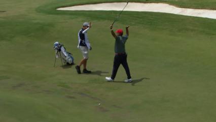 Dicky Pride sinks eagle putt from off the green at ClubCorp Classic