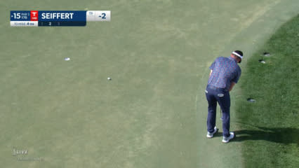 Chase Seiffert drains birdie putt from the fringe at Honda