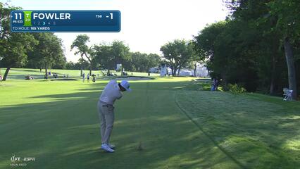 Rickie Fowler gets up-and-down from 164 yards for birdie on No. 11 at Charles Schwab