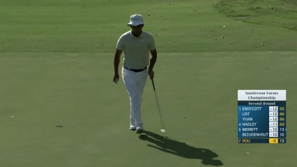 Zecheng Dou makes birdie on No. 14 at Sanderson Farms