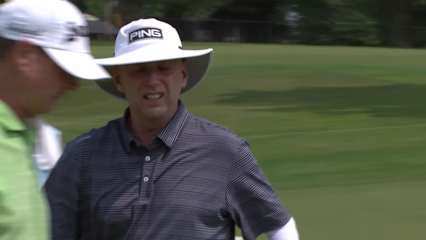 Kevin Sutherland makes birdie on No. 14 at Principal Charity Classic