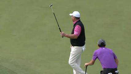 Kenny Perry buries 33-footer for birdie at Waste Management