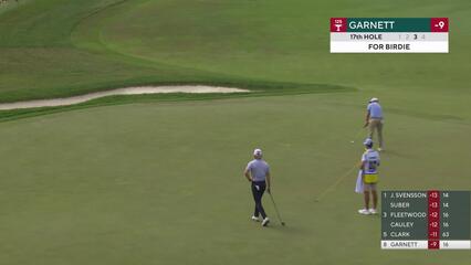 Brice Garnett sinks 33-foot birdie putt on No. 17 at RBC Canadian