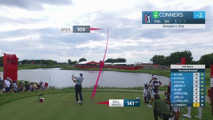 Corey Conners hits tee shot to 5 feet, sets up birdie on No. 17 at 3M Open