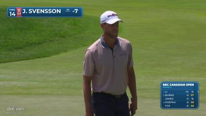 Jesper Svensson hits tee shot to 13 feet, sets up birdie on No. 14 at RBC Canadian