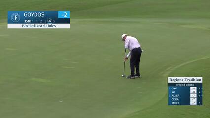 Paul Goydos makes birdie on No. 15 at Regions Tradition
