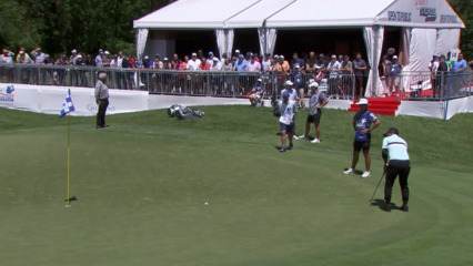 Thongchai Jaidee pours in birdie putt at American