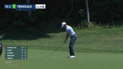 Cameron Tringale makes birdie on No. 15 at the Memorial