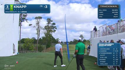 Jake Knapp hits 220-yard approach to 14 feet, sets up eagle on No. 3 at Texas Children's