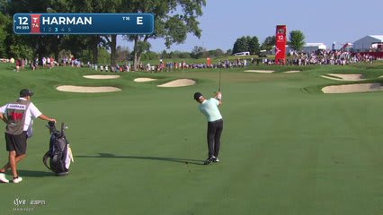 Brian Harman's 114-yard approach sets up birdie on No. 12 at 3M Open