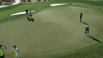 Sudarshan Yellamaraju sinks 39-foot birdie putt on No. 4 at WM Phoenix Open