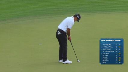 Keita Nakajima sinks 14-foot birdie putt on No. 18 at WM Phoenix Open