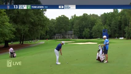 Tom Lewis birdies No. 13 in Round 4 at Wyndham