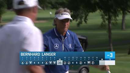 Bernhard Langer makes birdie on No. 17 at The Ally Challenge