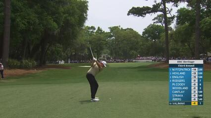 Sami Valimaki gets up-and-down from 113 yards for birdie on No. 1 at RBC Heritage