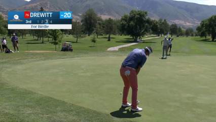 Brett Drewitt buries 20-footer for birdie at Utah Championship