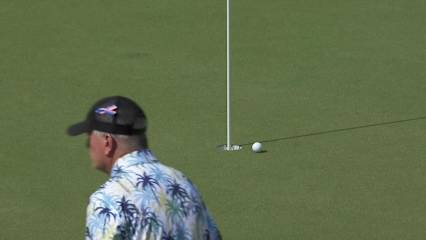 Kenny Perry makes birdie on No. 18 at Mitsubishi