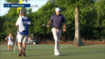 Bill Haas's 145-yard approach to 6-feet leads to birdie at Zurich Classic